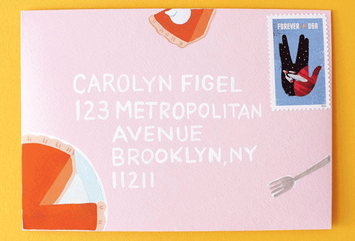 校園清新信紙信封設(shè)計制作  第1張