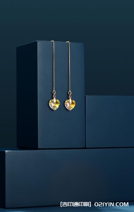 奢華藍底首飾禮盒設計制作源頭廠家  第3張